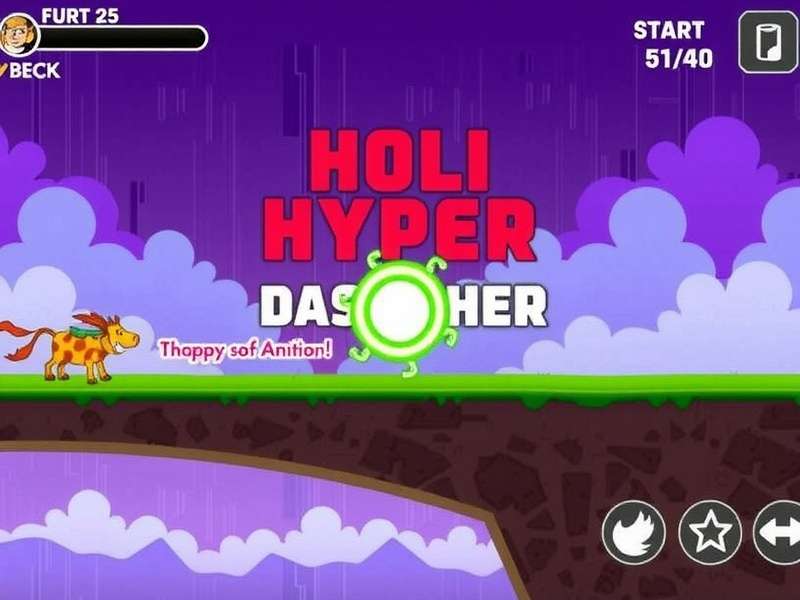Holi Hyper Dasher Gameplay Screenshot